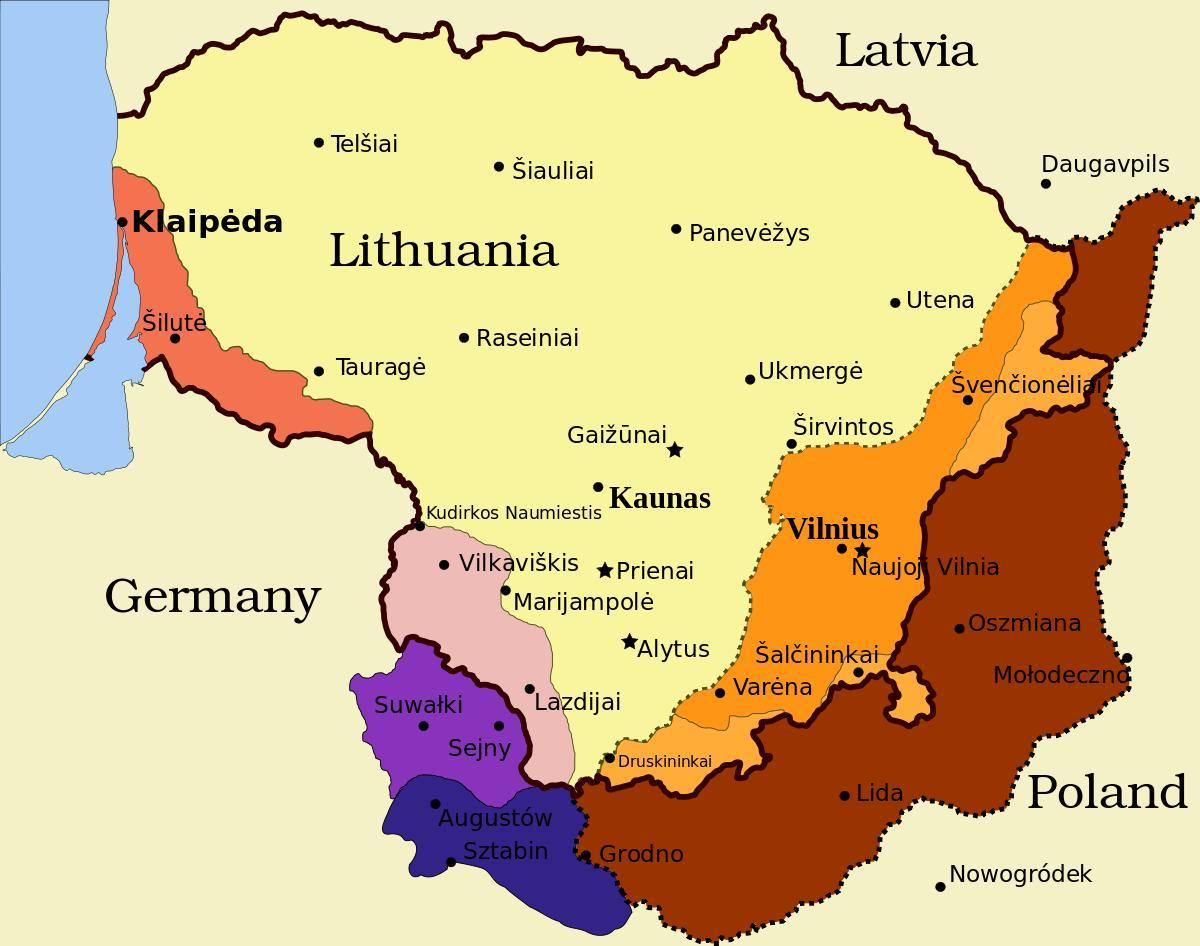 карте каунаса, Литванија