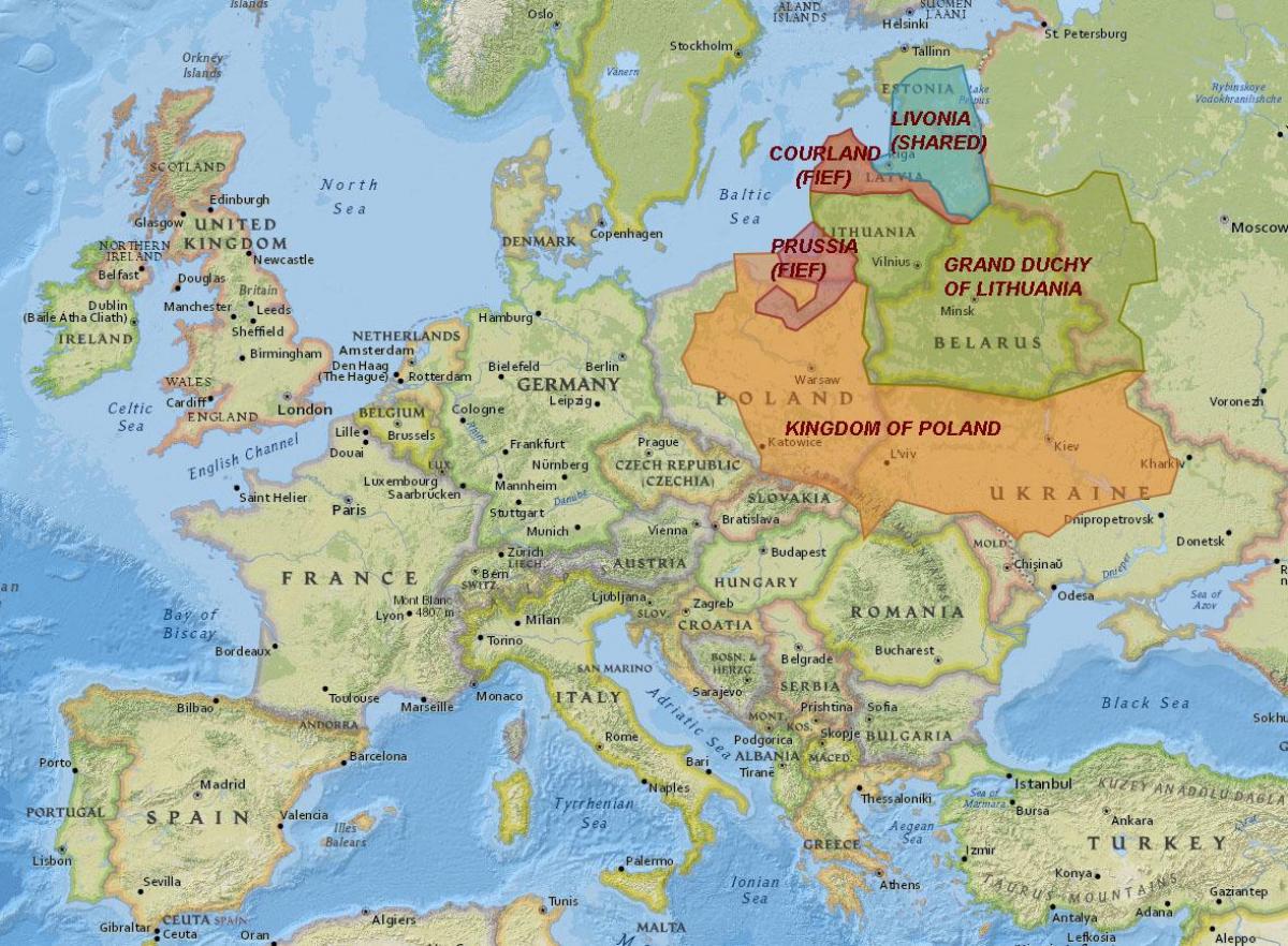 Карта Литваније историја