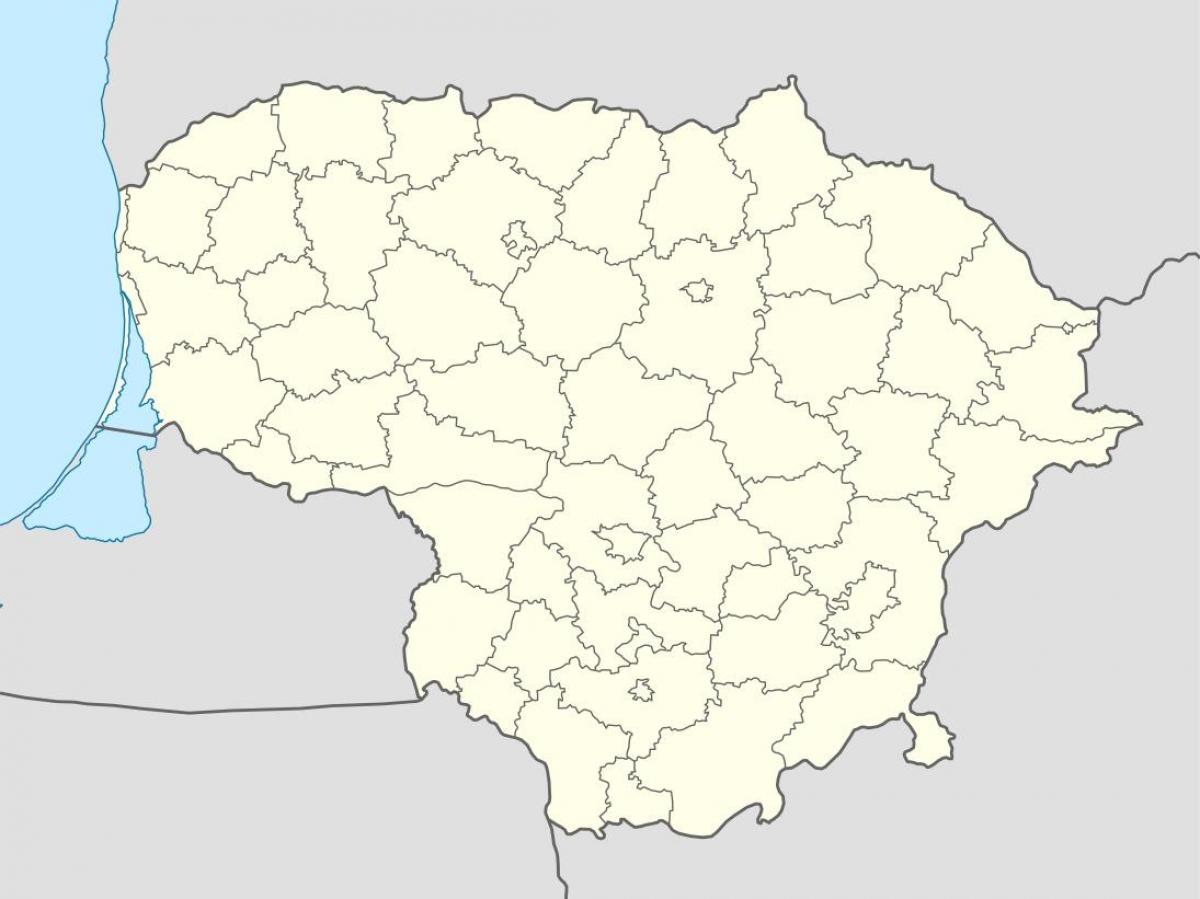 Карта Литваније вектор