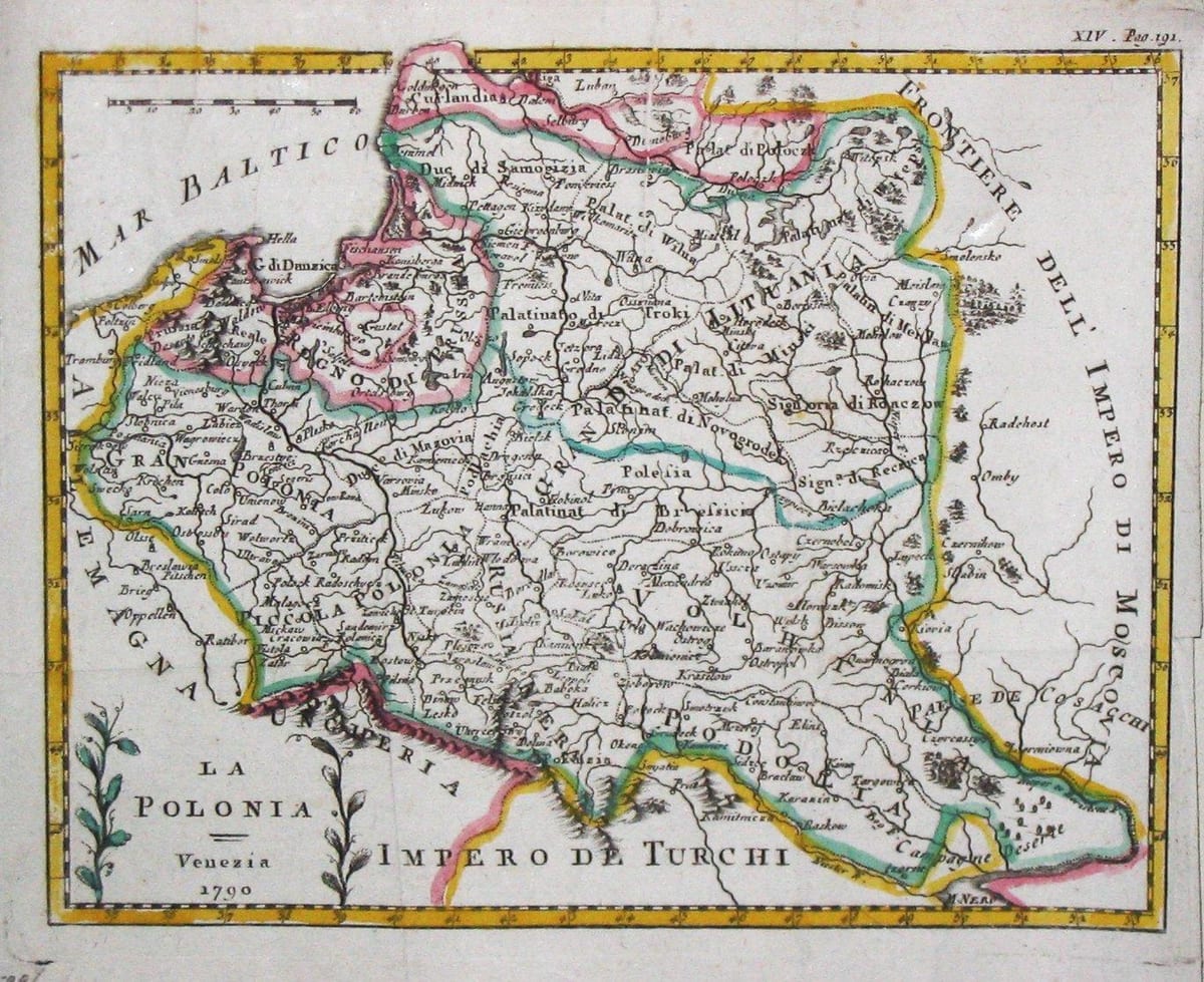Карта Литваније стари